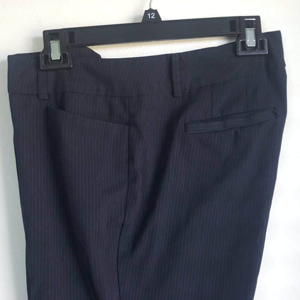 NY&Co stretch black pinstripe slacks